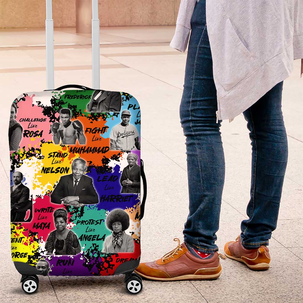 Black History Month African American Luggage Cover Paint Splashes