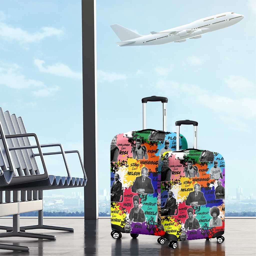 Black History Month African American Luggage Cover Paint Splashes