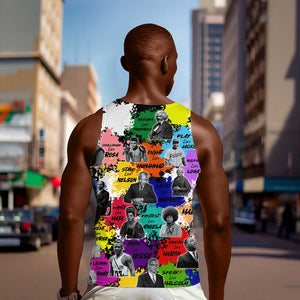 Black History Month African American Men Tank Top Paint Splashes