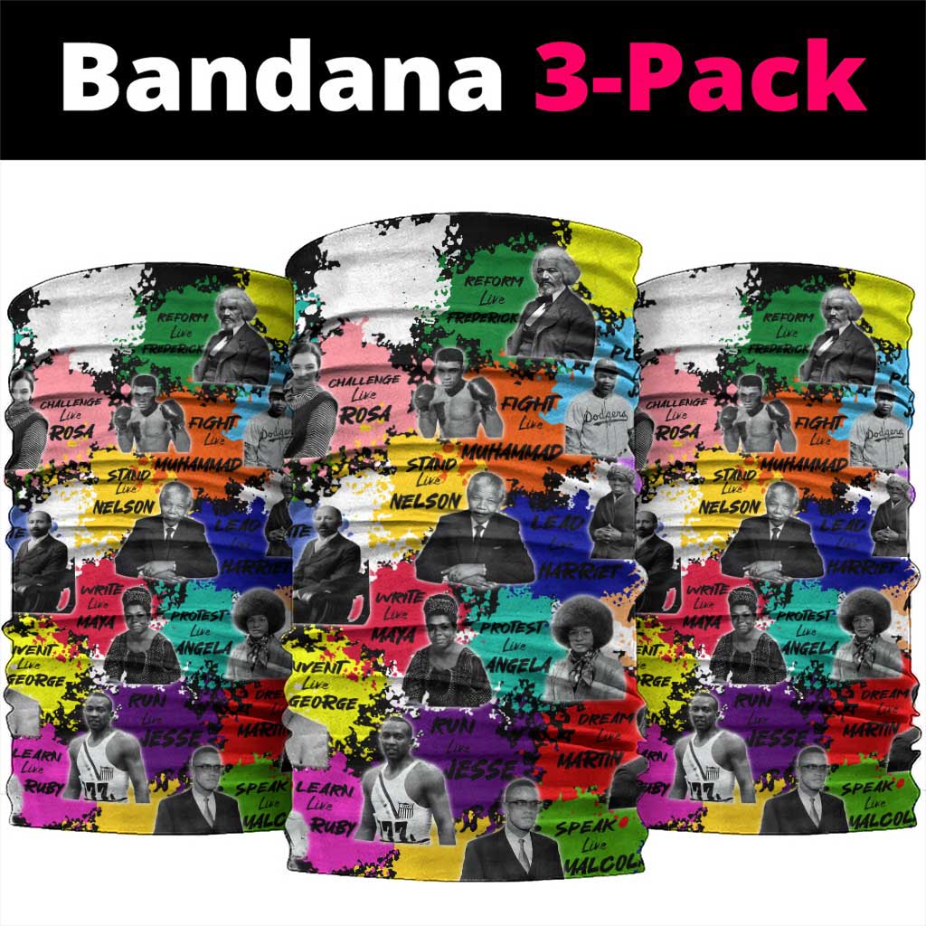Black History Month African American Neck Gaiter Paint Splashes - African Pride
