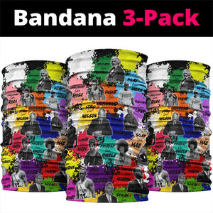 Black History Month African American Neck Gaiter Paint Splashes - African Pride