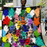 Black History Month African American Quilt Paint Splashes