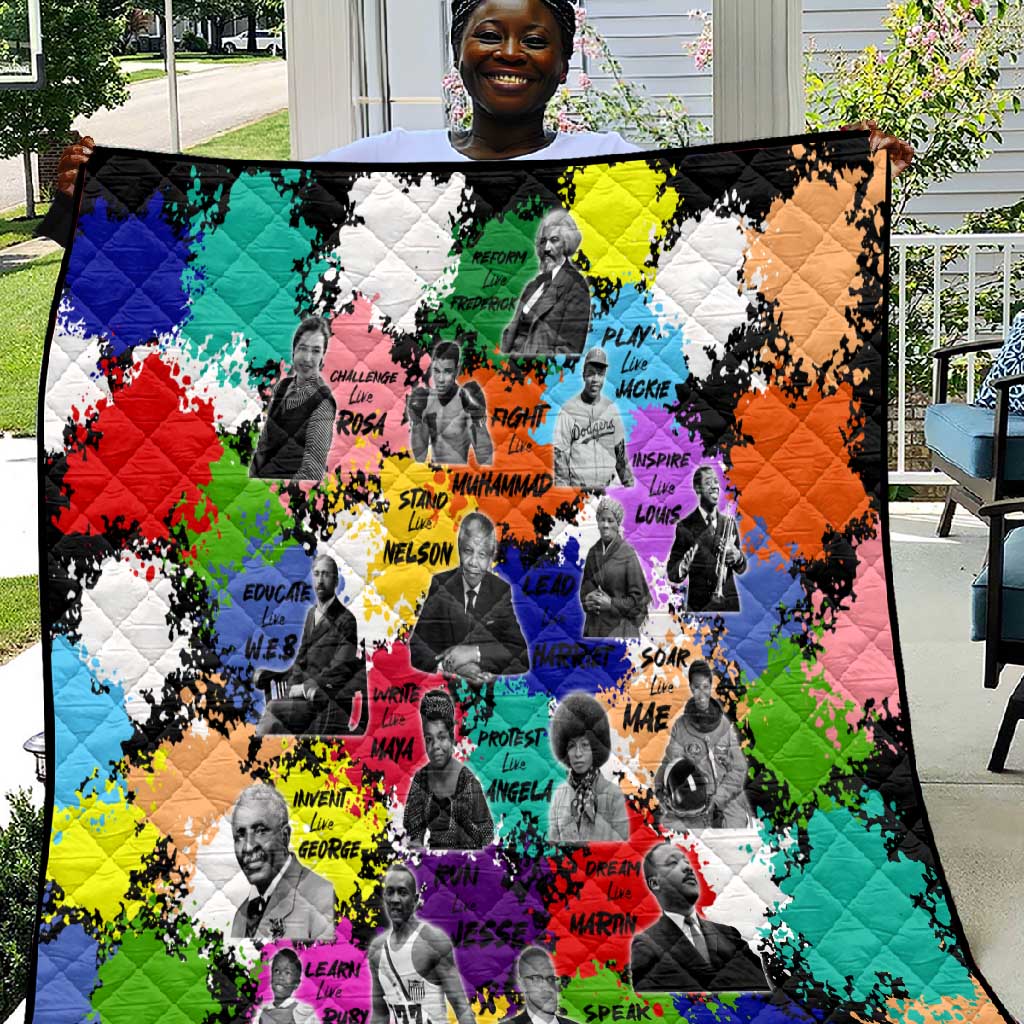 Black History Month African American Quilt Paint Splashes