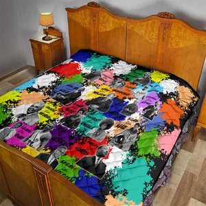 Black History Month African American Quilt Paint Splashes