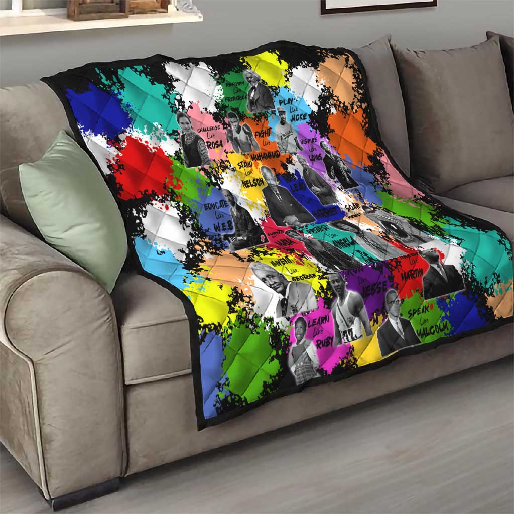 Black History Month African American Quilt Paint Splashes