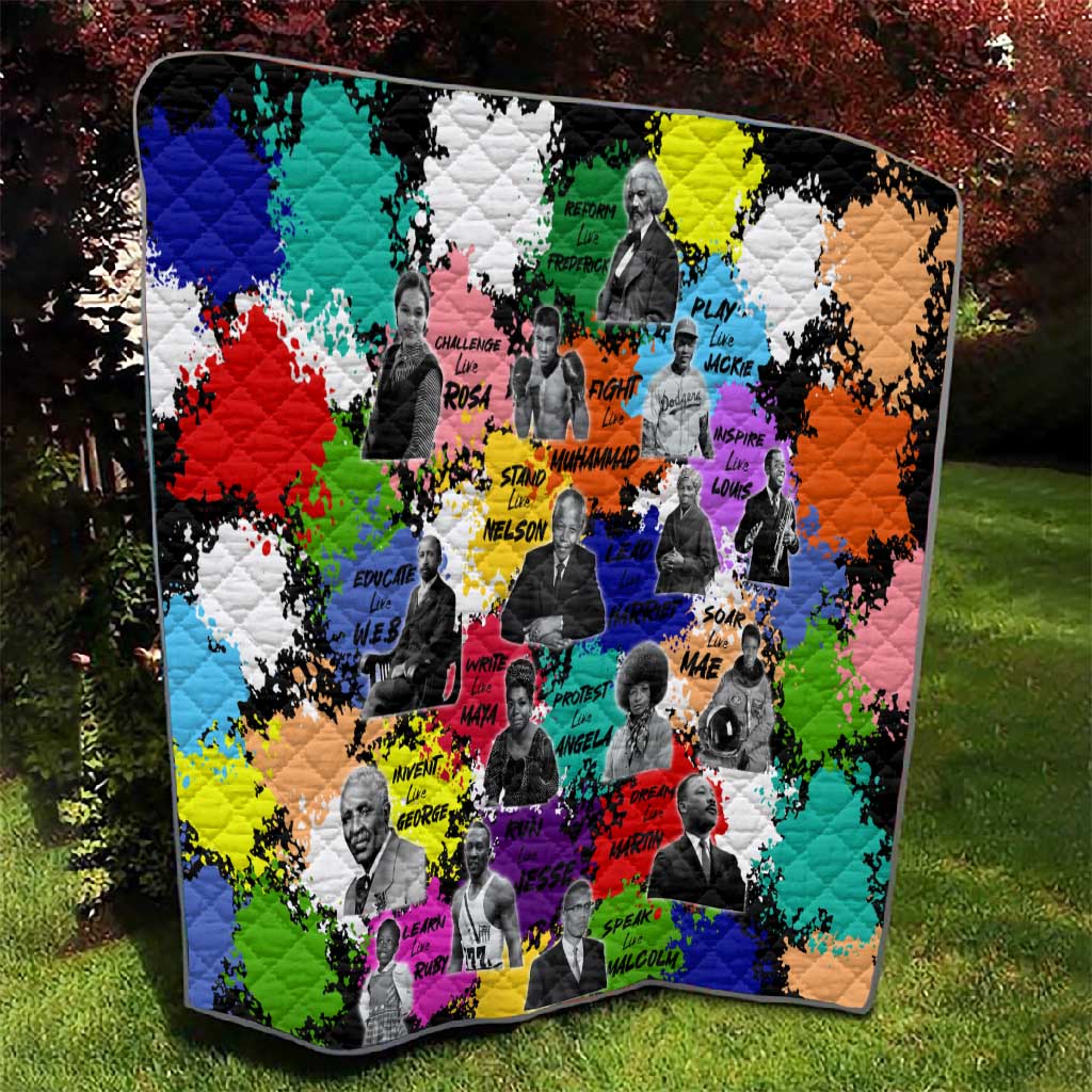 Black History Month African American Quilt Paint Splashes