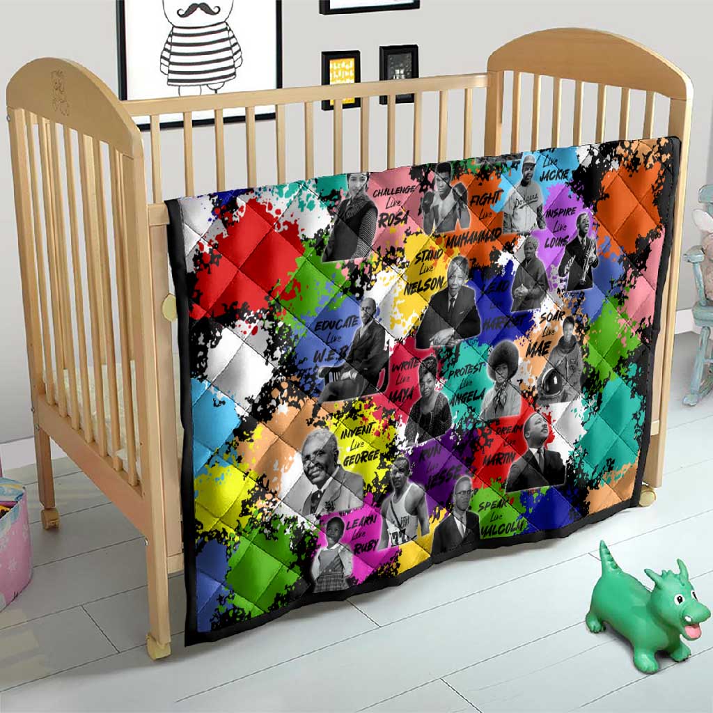 Black History Month African American Quilt Paint Splashes