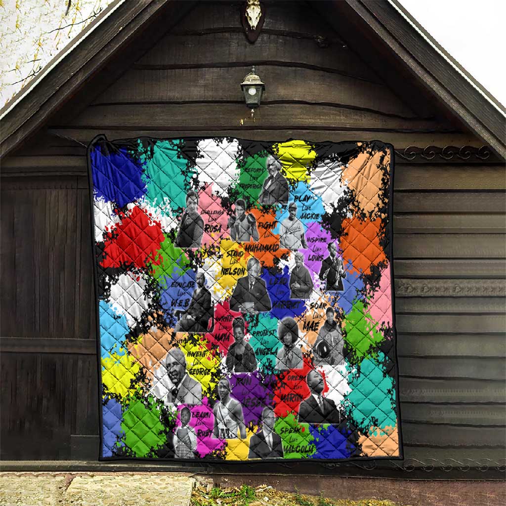 Black History Month African American Quilt Paint Splashes