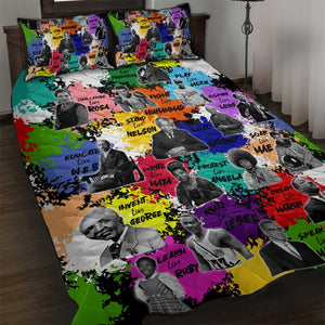 Black History Month African American Quilt Bed Set Paint Splashes