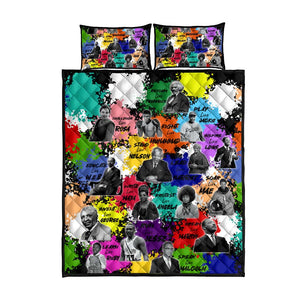 Black History Month African American Quilt Bed Set Paint Splashes