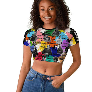 Black History Month African American Raglan Cropped T shirt Paint Splashes