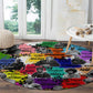 Black History Month African American Round Carpet Paint Splashes