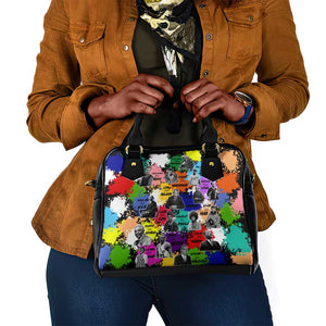 Black History Month African American Shoulder Handbag Paint Splashes
