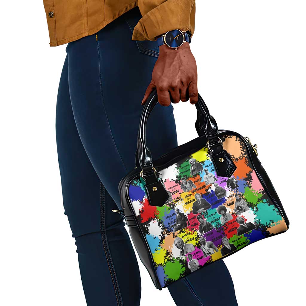 Black History Month African American Shoulder Handbag Paint Splashes