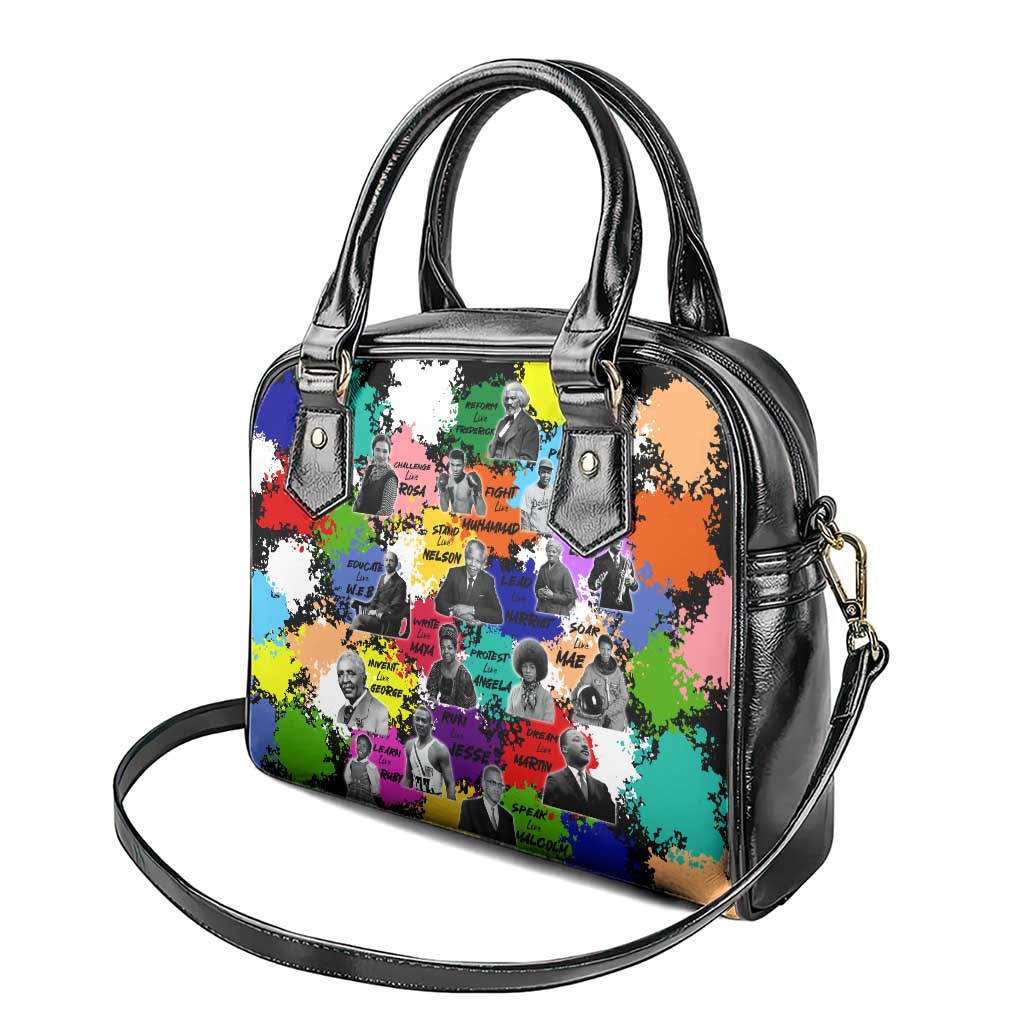 Black History Month African American Shoulder Handbag Paint Splashes