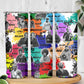 Black History Month African American Skinny Tumbler Paint Splashes
