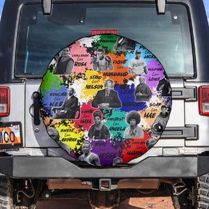 Black History Month African American Spare Tire Cover Paint Splashes