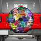 Black History Month African American Spare Tire Cover Paint Splashes