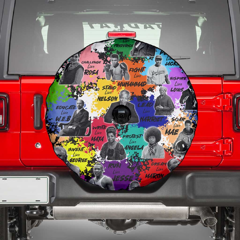 Black History Month African American Spare Tire Cover Paint Splashes