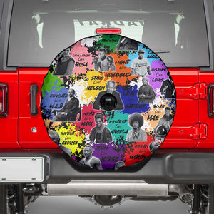 Black History Month African American Spare Tire Cover Paint Splashes