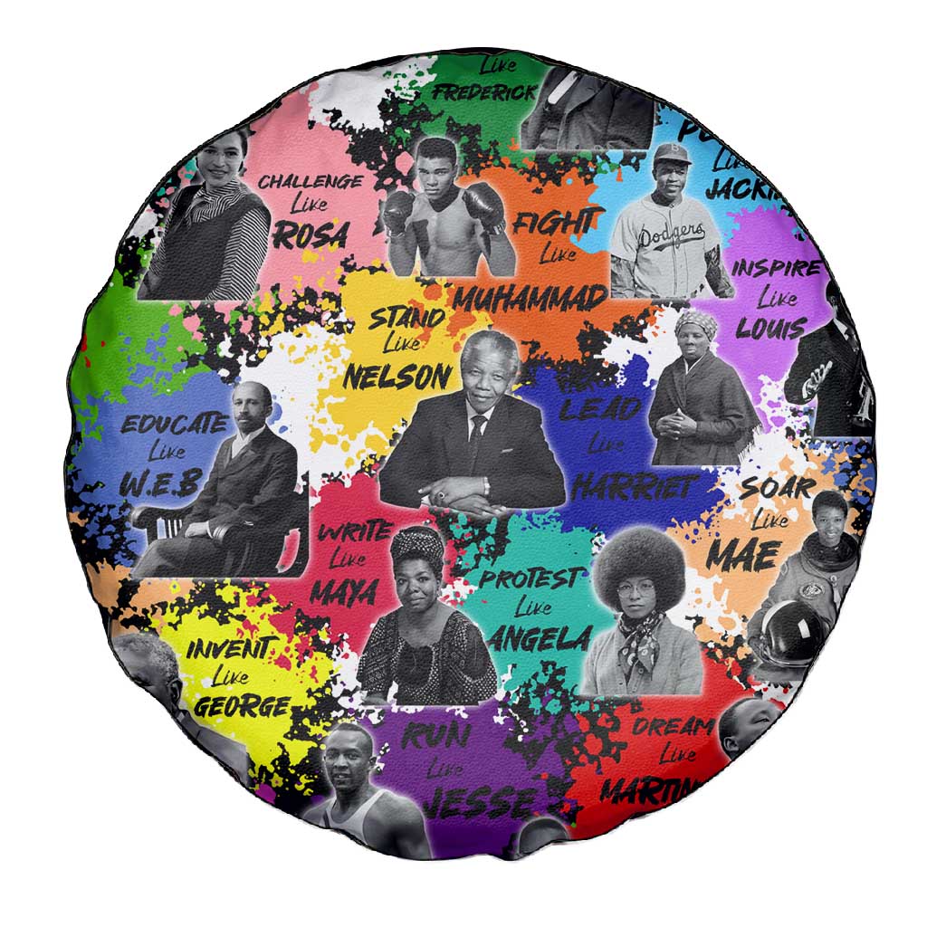 Black History Month African American Spare Tire Cover Paint Splashes