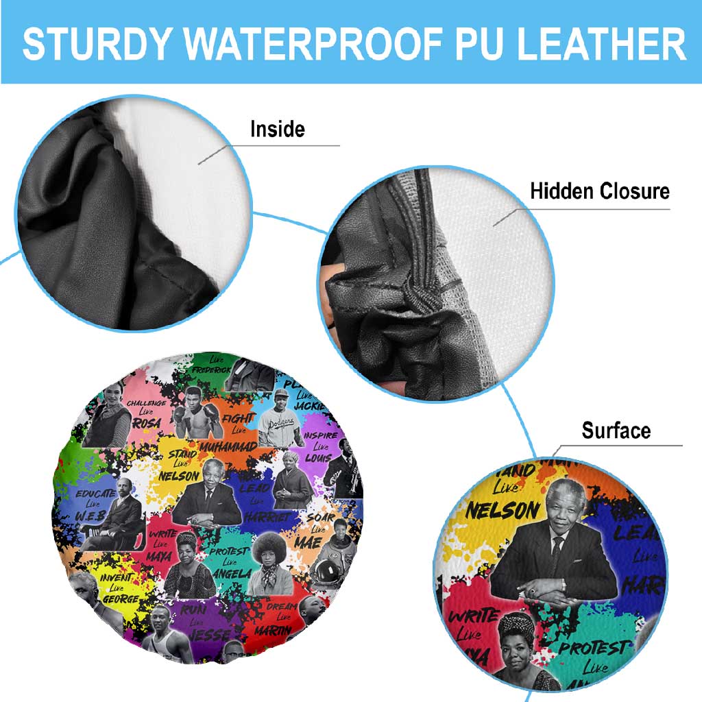 Black History Month African American Spare Tire Cover Paint Splashes