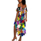 Black History Month African American Summer Maxi Dress Paint Splashes