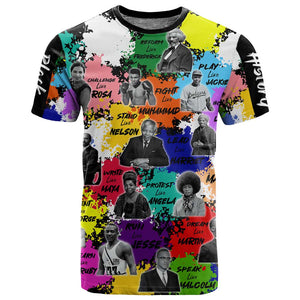 Black History Month African American T shirt Paint Splashes