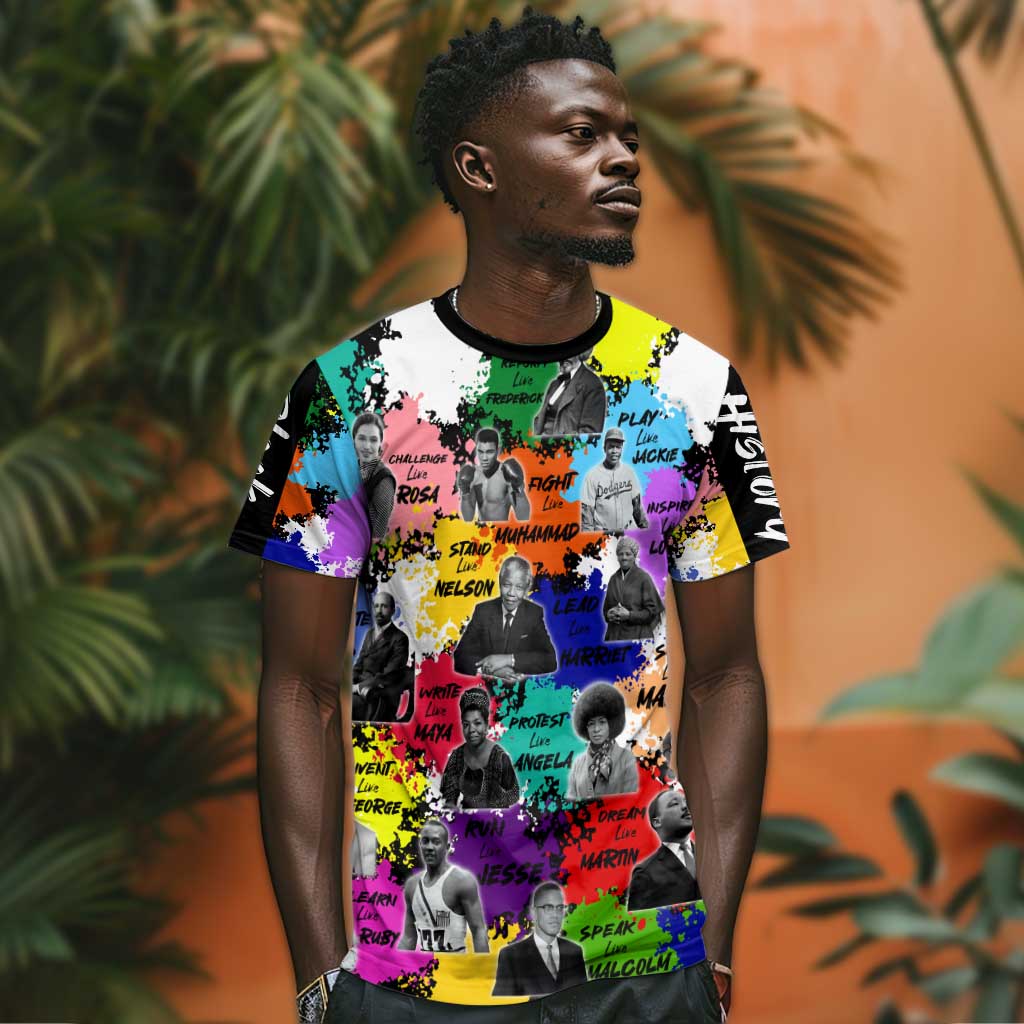 Black History Month African American T shirt Paint Splashes