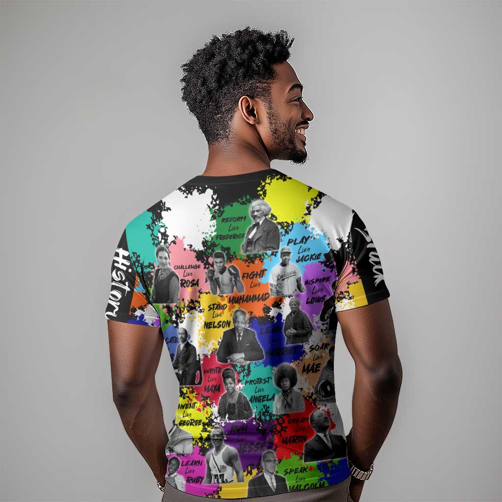 Black History Month African American T shirt Paint Splashes