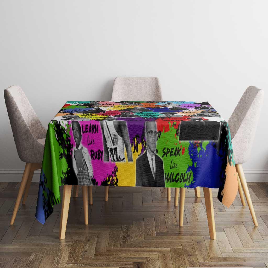Black History Month African American Tablecloth Paint Splashes