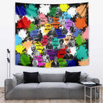 Black History Month African American Tapestry Paint Splashes