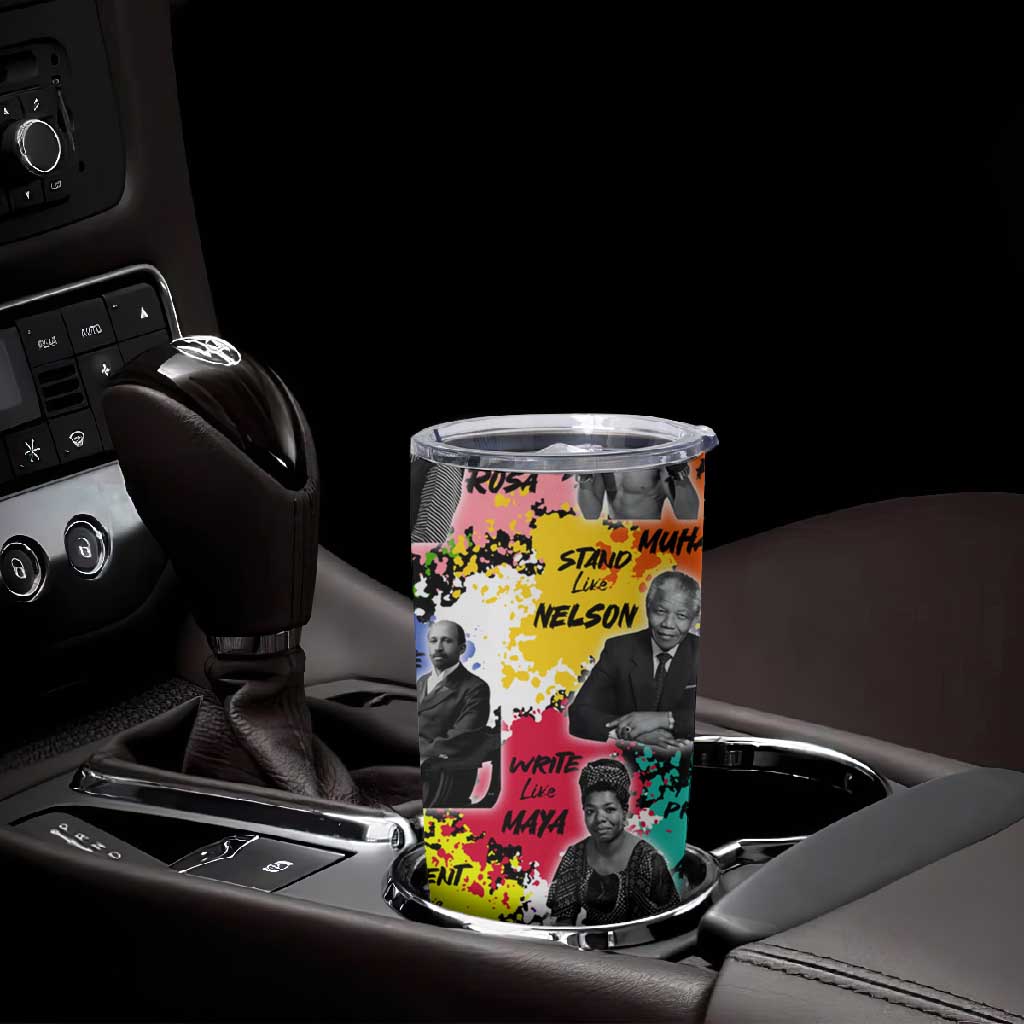 Black History Month African American Tumbler Cup Paint Splashes