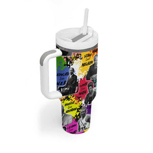 Black History Month African American Tumbler With Handle Paint Splashes