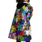 Black History Month African American Wearable Blanket Hoodie Paint Splashes