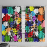 Black History Month African American Window Curtain Paint Splashes