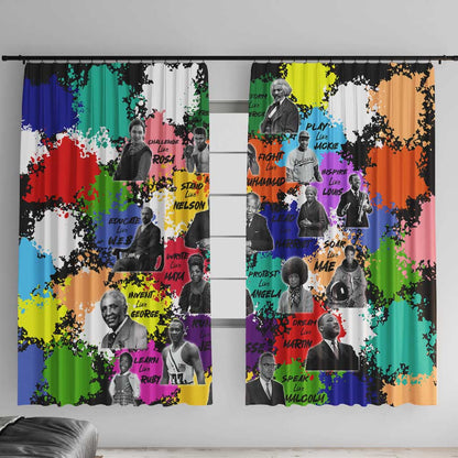 Black History Month African American Window Curtain Paint Splashes