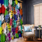 Black History Month African American Window Curtain Paint Splashes