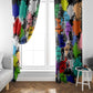 Black History Month African American Window Curtain Paint Splashes