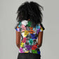 Black History Month African American Women V-Neck T-Shirt Paint Splashes