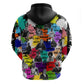 Black History Month African American Zip Hoodie Paint Splashes