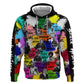 Black History Month African American Zip Hoodie Paint Splashes