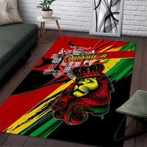 Afro Jamaica Lion Area Rug Coat Of Arms Rastafarianism