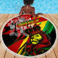 Afro Jamaica Lion Beach Blanket Coat Of Arms Rastafarianism