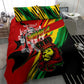 Afro Jamaica Lion Bedding Set Coat Of Arms Rastafarianism