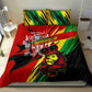 Afro Jamaica Lion Bedding Set Coat Of Arms Rastafarianism