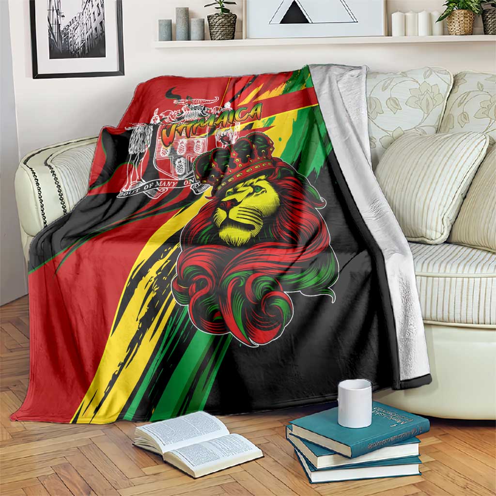 Afro Jamaica Lion Blanket Coat Of Arms Rastafarianism