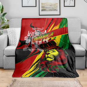 Afro Jamaica Lion Blanket Coat Of Arms Rastafarianism