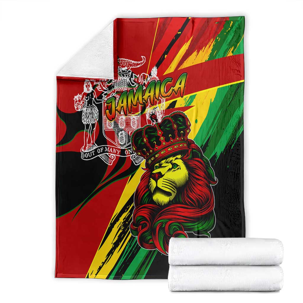 Afro Jamaica Lion Blanket Coat Of Arms Rastafarianism
