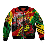 Afro Jamaica Lion Bomber Jacket Coat Of Arms Rastafarianism